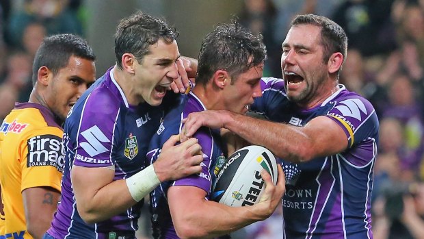 Storm home: Billy Slater, Cameron Smith and Cooper Cronk are all likely to be one-club players.