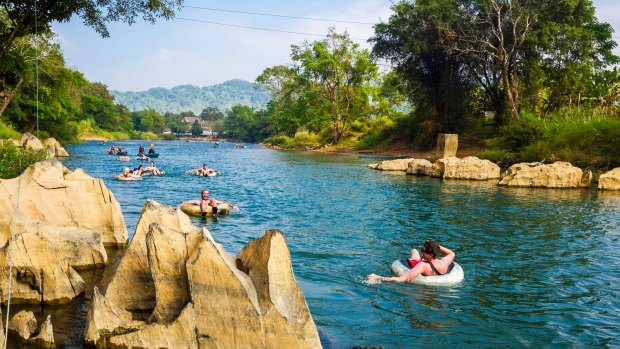 'In the Tubing' at Vang Vieng: The party is officially over.