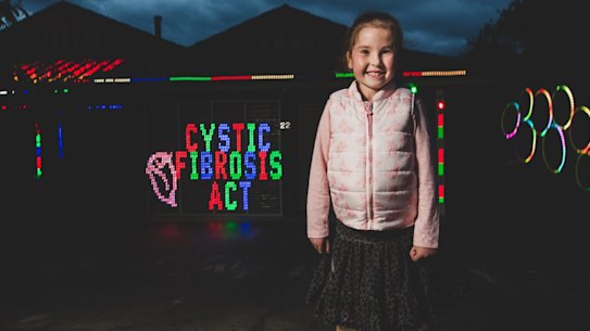 Harriett Pryor, 6, was born with cystic fibrosis and Prader-Willi Syndrome.