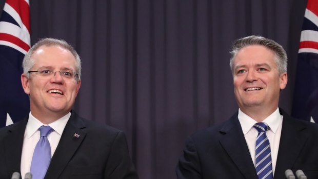 Treasurer Scott Morrison and Finance Minister Mathias Cormann.