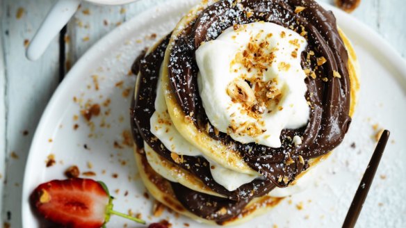 Jill Dupleix's Nutella pancake stack.