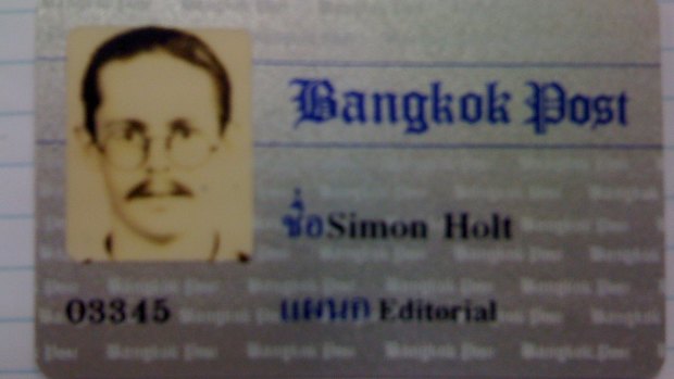 Identification card from The Bangkok Post days.