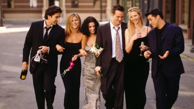 The cast of <i>Friends</i>. The show racked up  236 episodes through 10 seasons. 