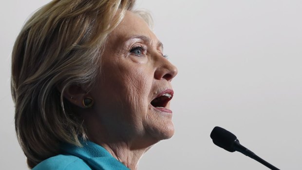 Democratic presidential candidate Hillary Clinton speaks during at a campaign event in Reno, Nevada.