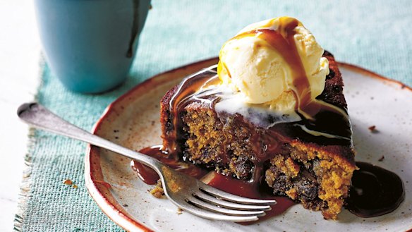 Irresistible sticky date pudding. 