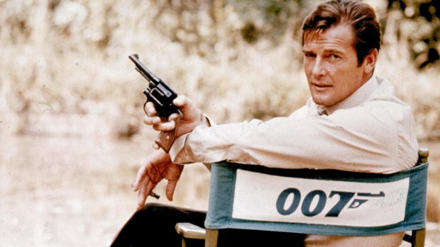 Roger Moore as James Bond on location in England in 1972. During his seven Bond films he took the "less is more" theory of acting to its limits.