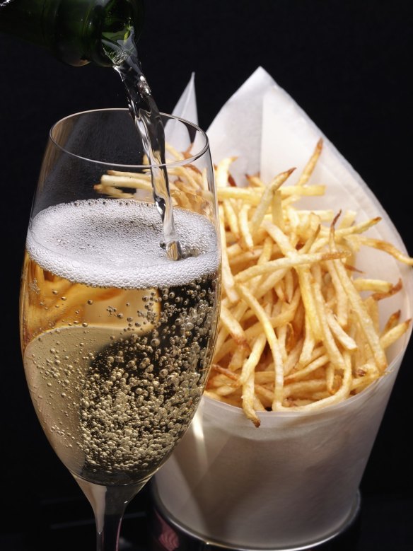 Champagne and French fries is a food pairing for all time.