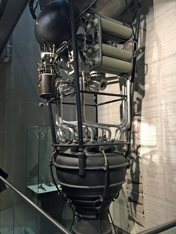 A replica of the V2 rocket engine which terrorised London during World War 2.