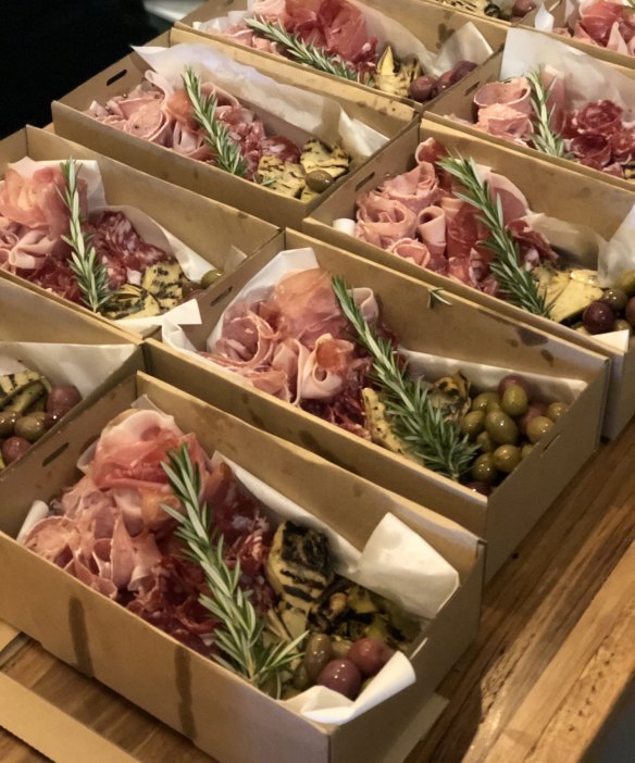 Making and delivering antipasti boxes has kept the Zsa's team busy.