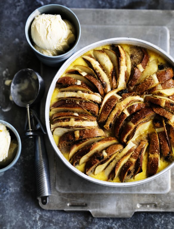 <b>Leftover fruit loaf or hot cross buns:</b> Try Neil Perr'y's 'Hot cross bun and butter pudding' with apples and spice <a href="http://www.goodfood.com.au/recipes/hot-cross-bun-and-butter-pudding-with-apples-and-spice-20160325-4cjld"><b>(Recipe here).</b></a>