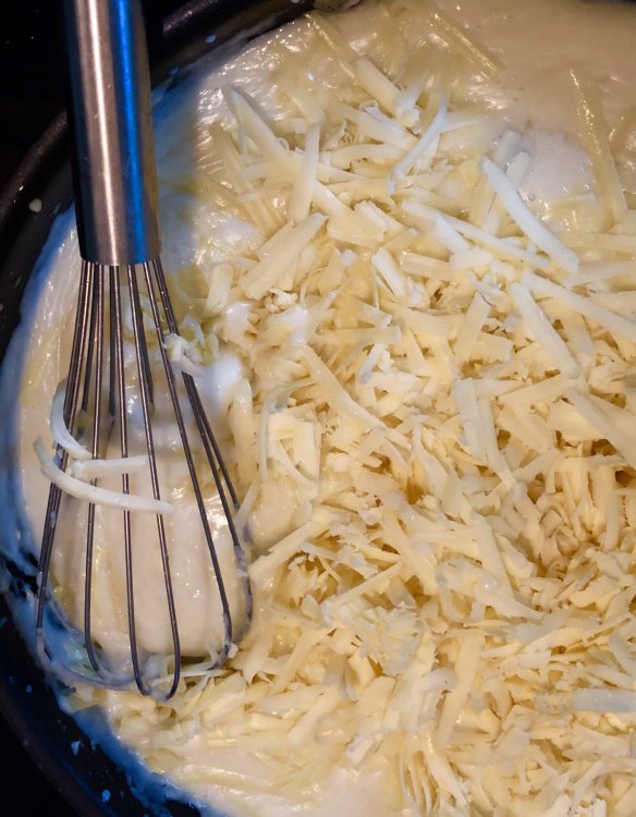 "Cauliflower cheese. Hold the cauliflower."