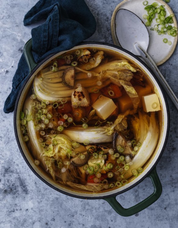 Skip the fish sauce to keep this broth vegetarian.