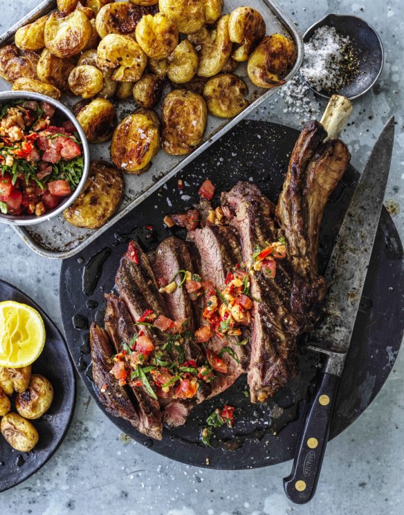 Serve this steak with salsa and roasted potatoes.