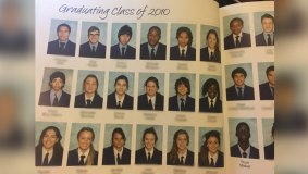 The yearbook photo purporting to show Thon Maker (bottom right), graduating from the class of 2010.