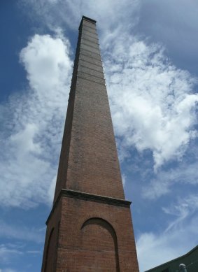 The Newmarket Brickworks chimney, pictured in 2009.