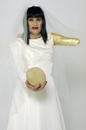 In Mike Parr's Fruit, 2005, he dressed as a bride, a gesture later copied by his brother, Tim.