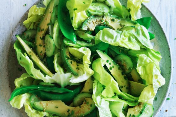 Adam Liaw's Japanese green avocado salad.