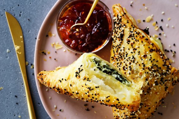 Helen Goh's spinach, fennel, lemon and thyme bourekas.