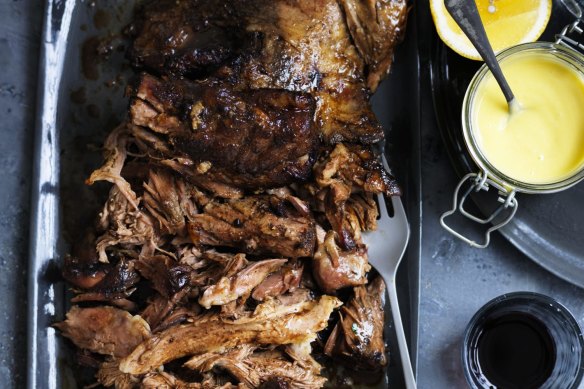 Neil Perry's slow-cooked lamb shoulder.