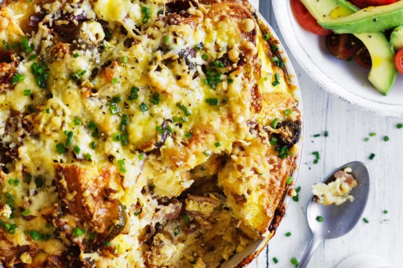 Helen Goh's savoury bread pudding.