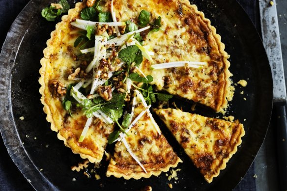 Cheese and onion tart