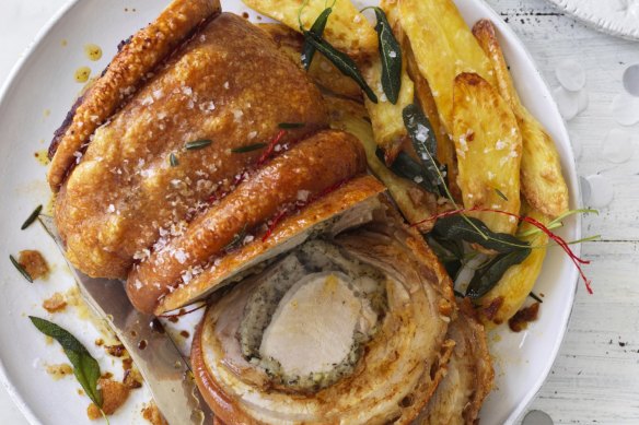 Guy Grossi's porchetta  - save leftovers for sandwiches.