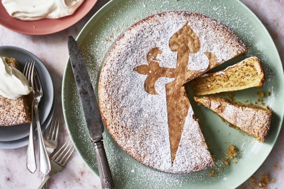 Galician almond tart aka tarta Santiago.