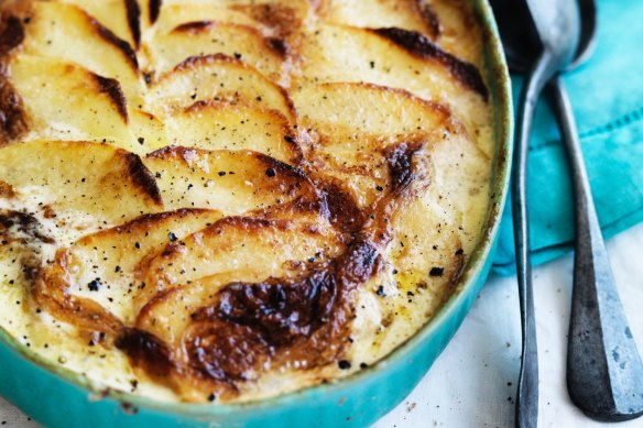 Neil Perry's creamy potato gratin.