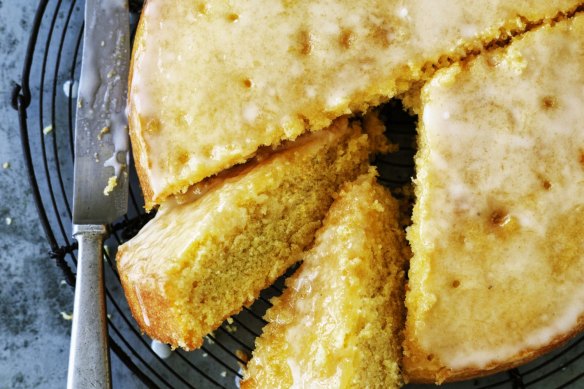 Triple lemon drizzle cake.