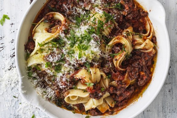 Neil Perry's wagyu bolognese sauce. 