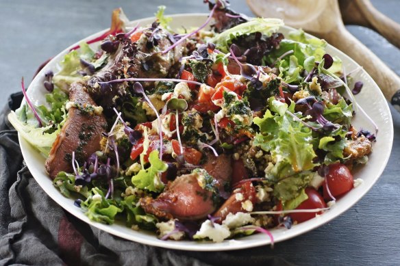 Love your leftovers: lamb and quinoa salad.