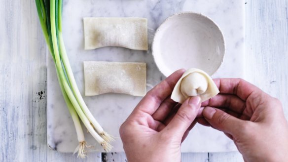 Leong makes dumplings and freezes them in batches, ready for a midnight snack.