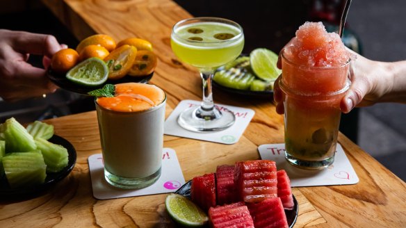 Colourful mezcal-based cocktails at Cantina OK!