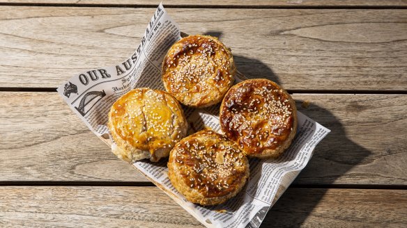 Mr Brownie, South Melbourne, offers loads of spicy snacks including butter chicken pies.