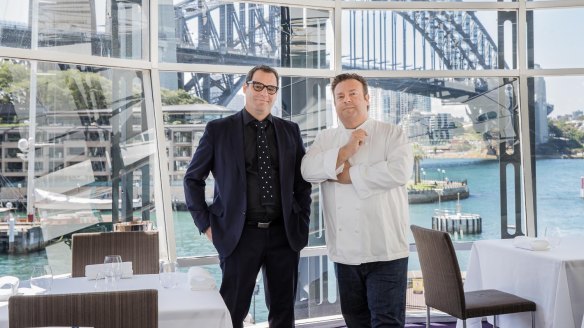 John Fink (left) and Peter Gilmore inside Quay restaurant, which is set to close for three months for renovations.
