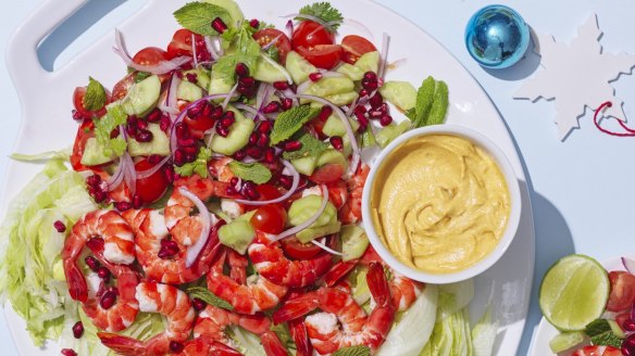 This fresh salad goes well with Jill's Indian-inspired pawn cocktail.