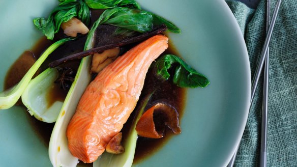 Gently does it: Poached trout with texture and substance.
