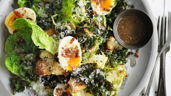 Umami flavour from parmesan and anchovies help make Caesar salad so tasty.