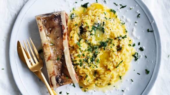 Made in Milan: Adam Liaw's risotto alla Milanese is finished with parmesan and butter.