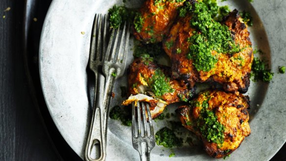 Neil Perry's tandoori chicken with mint and coriander relish is better on the barbie 