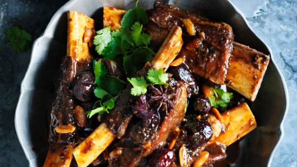 Neil Perry's Chinese-style braised beef ribs <a href="http://www.goodfood.com.au/recipes/chinesestyle-braised-beef-ribs-20140623-3ao36"><b>(recipe here)</b></a>.