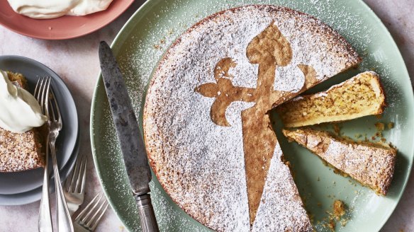 Galician almond tart aka tarta Santiago.