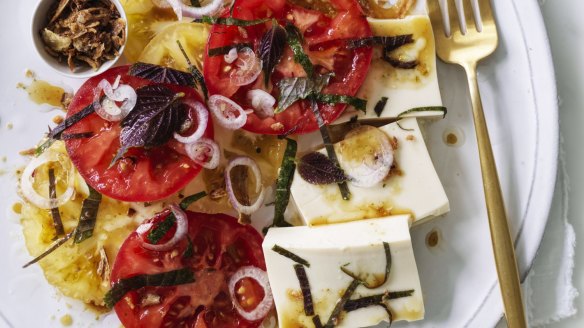 Andrew McConnell's tomato salad with Japanese flavours.