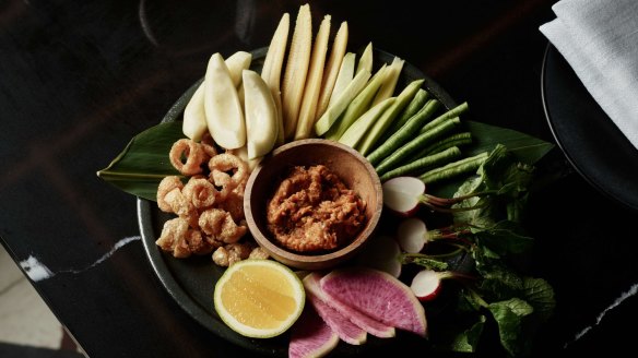 Jeow bong, a Laotian condiment, is served with vegetables from some of Victoria's best growers.