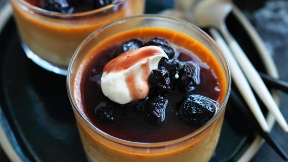 Butterscotch pudding pots.