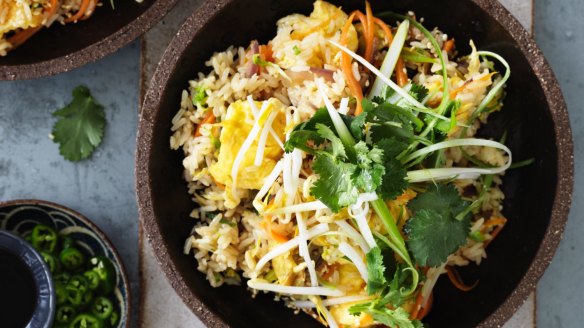 Vegetarian-friendly fried rice with sesame.