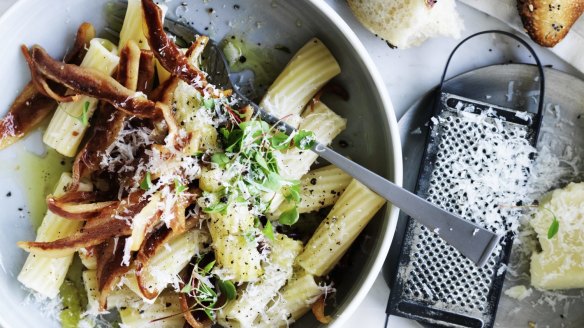 Roman-style pasta: Three-ingredient Rigatoni alla Gricia (