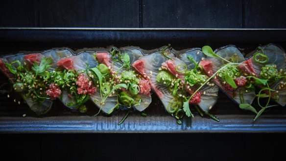 Hiramasa kingfish carpaccio with Japanese salsa verde is on the opening menu.