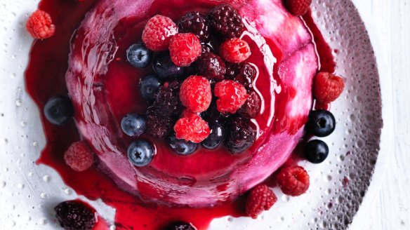 Neil Perry's delicious no-bake, tangy summer berry pudding.