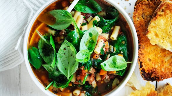 Adam Liaw's thick minestrone.